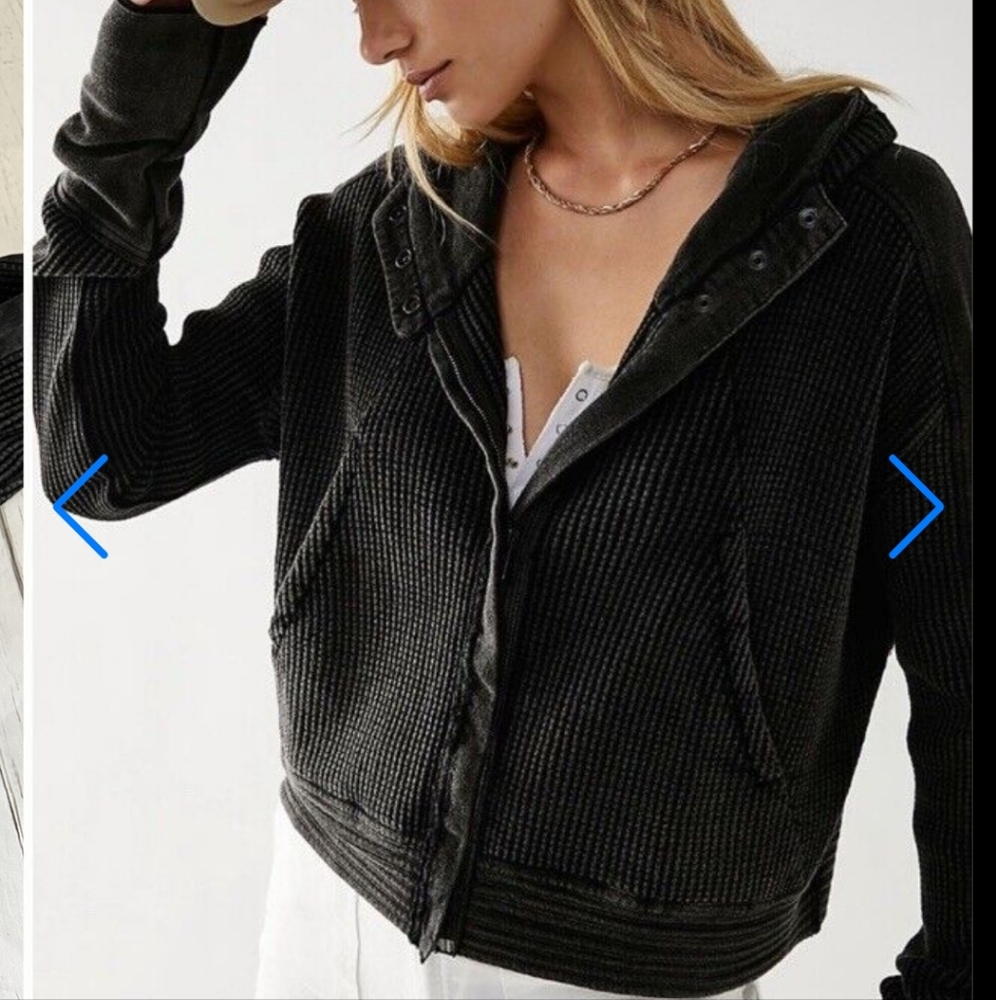 Free People Mason Crop Hoodie Size Large